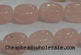 CNG734 15.5 inches 12*18mm nuggets rose quartz beads wholesale