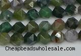 CNG7340 15.5 inches 6mm faceted nuggets Indian agate beads