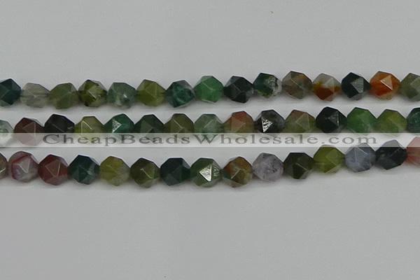 CNG7343 15.5 inches 12mm faceted nuggets Indian agate beads