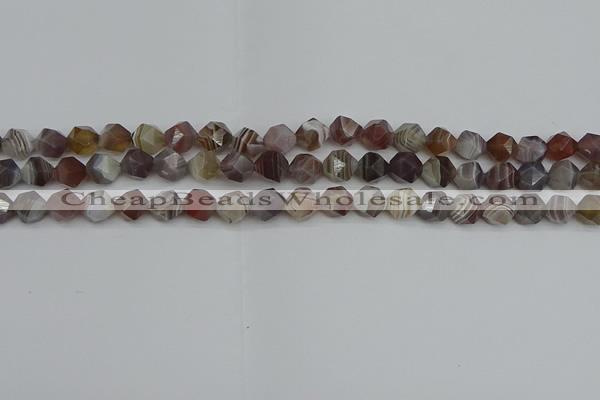 CNG7345 15.5 inches 6mm faceted nuggets botswana agate beads