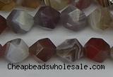 CNG7346 15.5 inches 8mm faceted nuggets botswana agate beads