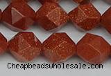 CNG7403 15.5 inches 12mm faceted nuggets goldstone beads