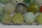 CNG7418 15.5 inches 12mm faceted nuggets amazonite beads