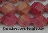 CNG7423 15.5 inches 12mm faceted nuggets rhodochrosite beads