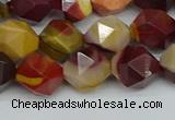 CNG7427 15.5 inches 10mm faceted nuggets mookaite beads