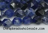 CNG7435 15.5 inches 6mm faceted nuggets sodalite gemstone beads