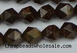 CNG7441 15.5 inches 8mm faceted nuggets bronzite gemstone beads