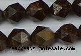 CNG7443 15.5 inches 12mm faceted nuggets bronzite gemstone beads