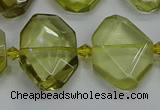 CNG7474 15.5 inches 13*18mm - 18*25mm faceted freeform lemon quartz beads