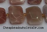 CNG7476 15.5 inches 18*25mm - 20*28mm faceted freeform sunstone beads