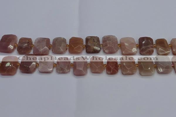 CNG7476 15.5 inches 18*25mm - 20*28mm faceted freeform sunstone beads