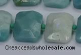 CNG7477 15.5 inches 18*25mm - 20*28mm faceted freeform amazonite beads