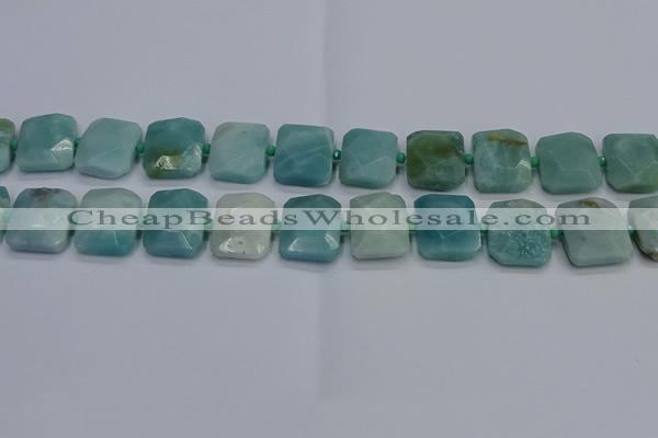 CNG7477 15.5 inches 18*25mm - 20*28mm faceted freeform amazonite beads