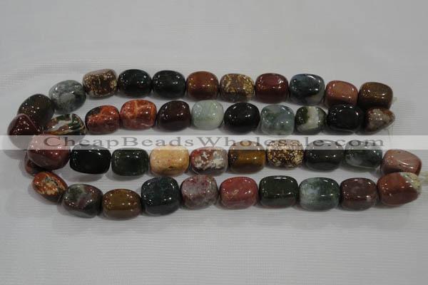 CNG750 15.5 inches 13*18mm nuggets Indian agate beads wholesale