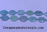 CNG7512 15.5 inches 25*35mm - 30*40mm faceted freeform amazonite beads