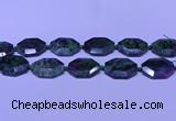 CNG7514 15.5 inches 25*35mm - 30*40mm faceted freeform ruby zoisite beads