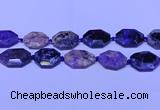 CNG7516 15.5 inches 25*35mm - 30*40mm faceted freeform charoite beads