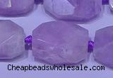 CNG7523 15.5 inches 18*25mm - 25*35mm faceted freeform kunzite beads