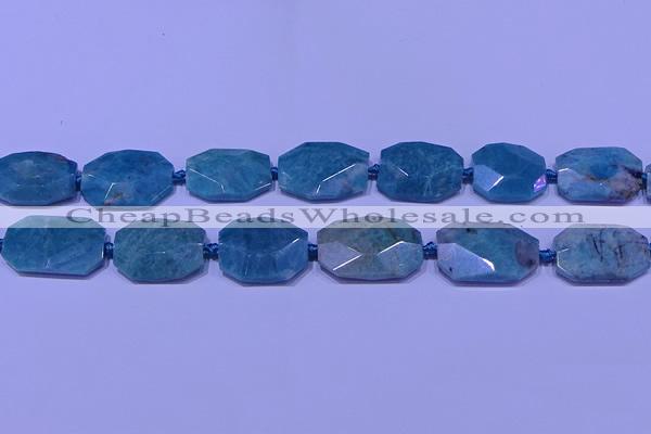 CNG7530 15.5 inches 18*25mm - 25*35mm faceted freeform amazonite beads