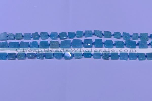 CNG7542 15.5 inches 6*8mm - 10*12mm freeform amazonite beads