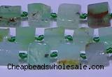 CNG7548 6*8mm - 10*12mm freeform Australia chrysoprase beads