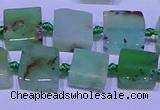 CNG7549 12*14mm - 14*15mm freeform Australia chrysoprase beads