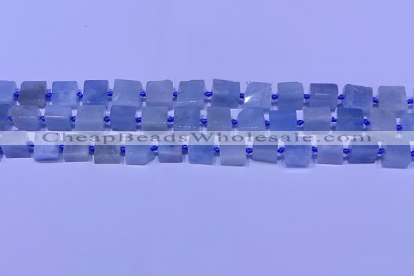 CNG7551 15.5 inches 12*14mm - 14*15mm freeform aquamarine beads