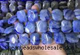 CNG7567 18*25mm - 20*28mm faceted freeform blue aventurine beads