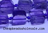 CNG7601 15.5 inches 10*12mm - 12*14mm freeform amethyst beads