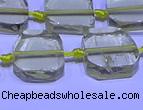 CNG7602 15.5 inches 12*14mm - 15*16mm freeform lemon quartz beads