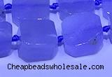 CNG7604 15.5 inches 14*15mm - 15*16mm freeform blue chalcedony beads