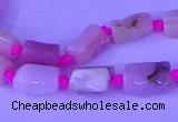 CNG7638 15.5 inches 5*7mm - 8*10mm nuggets pink opal beads