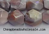 CNG7660 12*16mm - 13*18mm faceted nuggets pink botswana agate beads