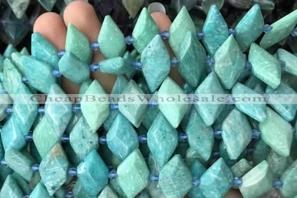 CNG7710 15.5 inches 13*20mm - 15*25mm faceted freeform amazonite beads