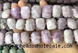 CNG7763 13*18mm - 15*25mm faceted freeform kunzite beads