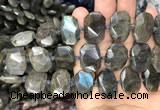 CNG7774 13*18mm - 15*25mm faceted freeform labradorite beads