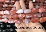 CNG7841 15*20mm - 18*25mm faceted nuggets red agate beads