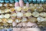 CNG7900 15.5 inches 12*16mm - 15*25mm faceted nuggets citrine beads