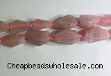 CNG7951 15.5 inches 15*25mm - 20*40mm nuggets rose quartz beads