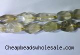 CNG7953 15.5 inches 15*25mm - 20*40mm nuggets lemon quartz beads