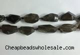 CNG7955 15.5 inches 15*25mm - 20*40mm nuggets smoky quartz beads