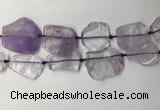 CNG7974 25*30mm - 35*45mm freeform light amethyst slab beads