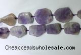 CNG7976 25*30mm - 35*45mm freeform lavender amethyst slab beads