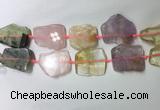 CNG7978 25*30mm - 35*45mm freeform mixed quartz slab beads