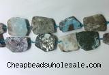 CNG7981 25*30mm - 35*45mm freeform larimar slab beads