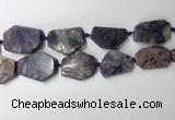 CNG7982 25*30mm - 35*45mm freeform charoite slab beads