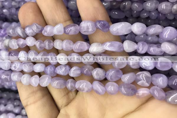 CNG8003 15.5 inches 6*8mm nuggets lavender amethyst beads