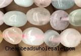 CNG8011 15.5 inches 6*8mm nuggets morganite beads wholesale