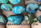 CNG8018 15.5 inches 6*8mm nuggets chrysocolla gemstone beads