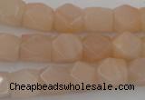 CNG812 15.5 inches 9*12mm faceted nuggets pink aventurine beads